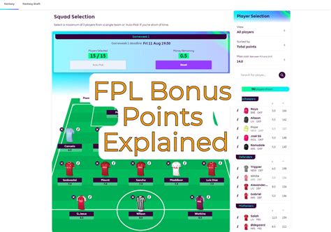 fantasy football bonus points|FPL basics: Scoring points .
